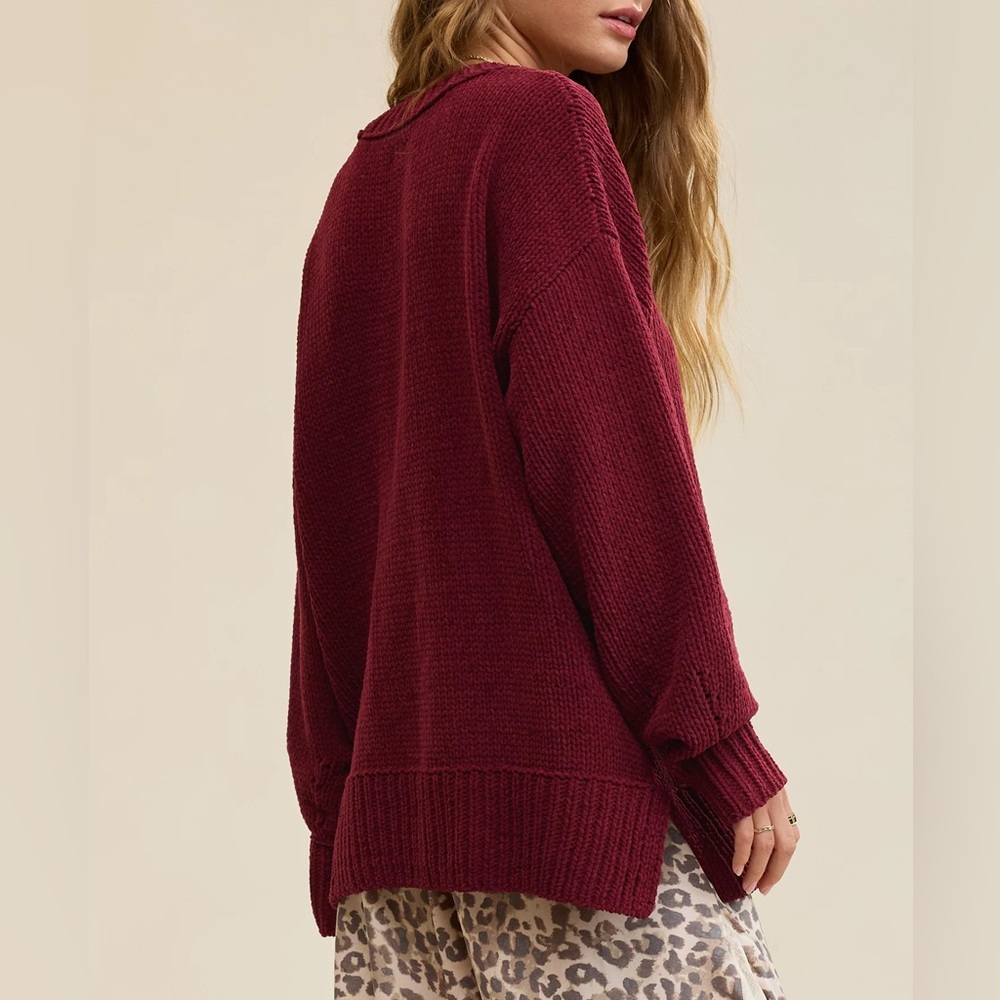 NWOT Aerie Like Candy Crew Knit Sweater Size Medium M Oversized - Picture 7 of 11